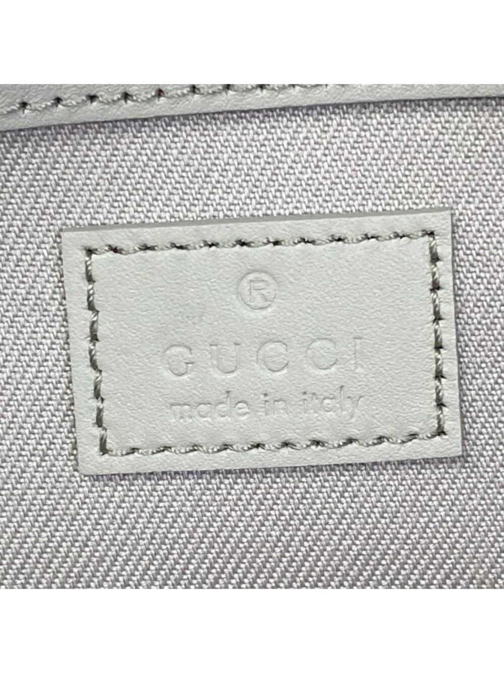 Gucci Tote Bag GG Emblem Medium Gray Leather